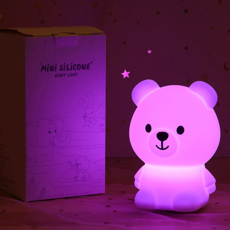 Schattig Draagbaar Nachtlampje met Multi-Kleuren Licht
