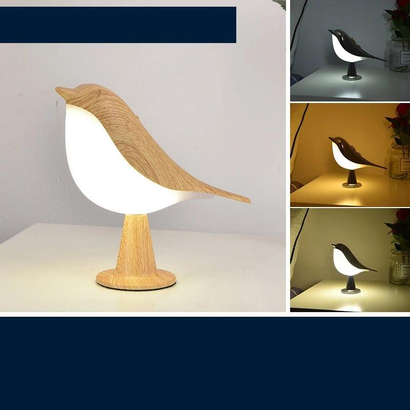 Houten Nachtlampje met Aanraakbediening en Dimbare Verlichting