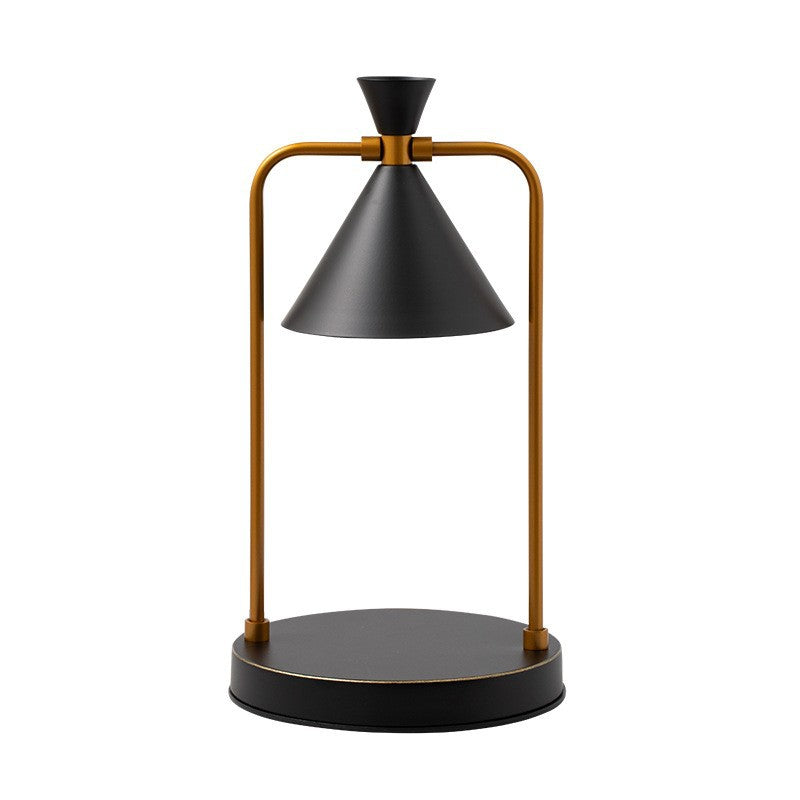 Retro Kegelvormige Kaarsverwarmer met Stalen Basis - Veilig & Stijlvol Interieurdecoratie