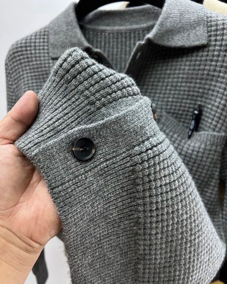 Trendy gebreid vest voor heren in Koreaanse stijl