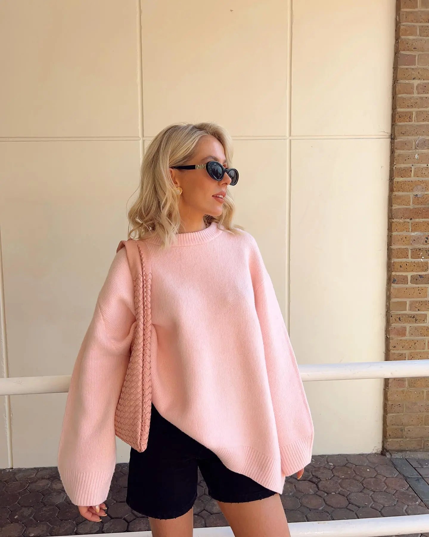 Warme gebreide dames sweater voor stijl en comfort