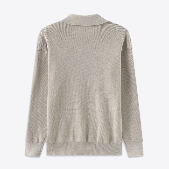 Half Zip Polo Sweater voor heren - Stijlvolle Casual Trui