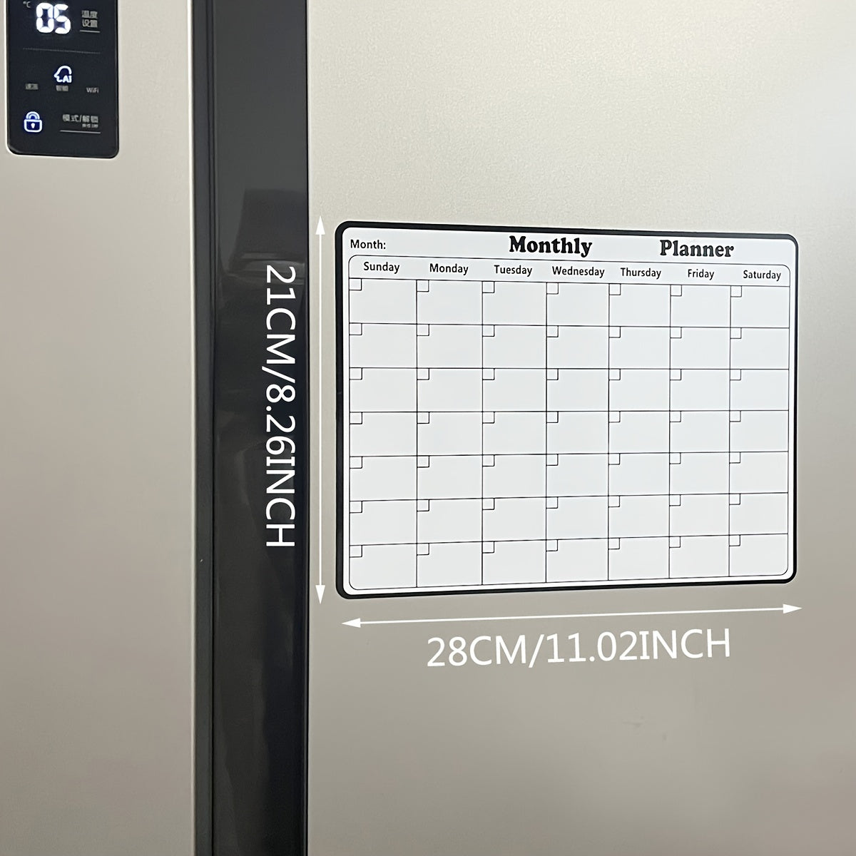 Magnetic Dry Erase Whiteboard Calendar - Monthly Planner for Fridge