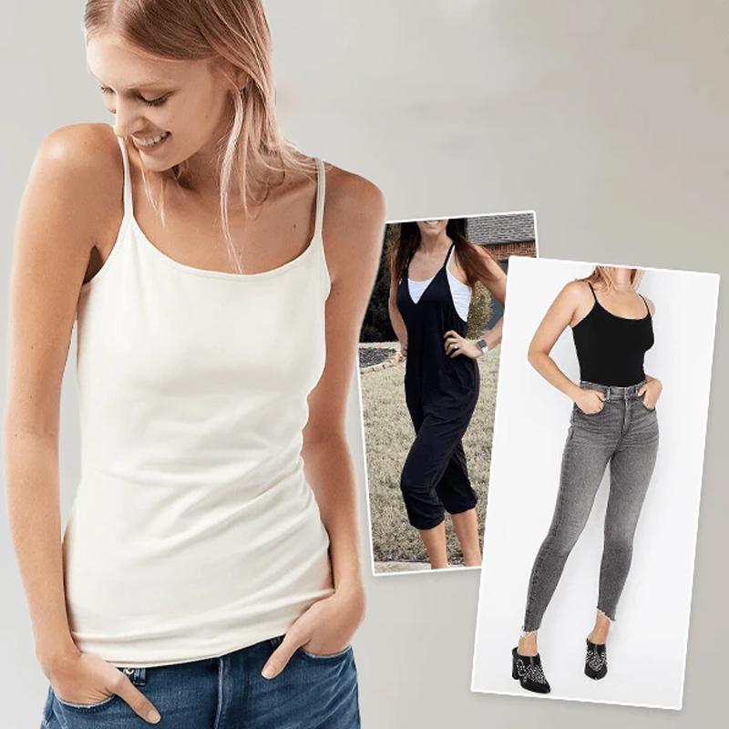 Padded Tanktop met Ingebouwde Beha voor Comfort en Ondersteuning