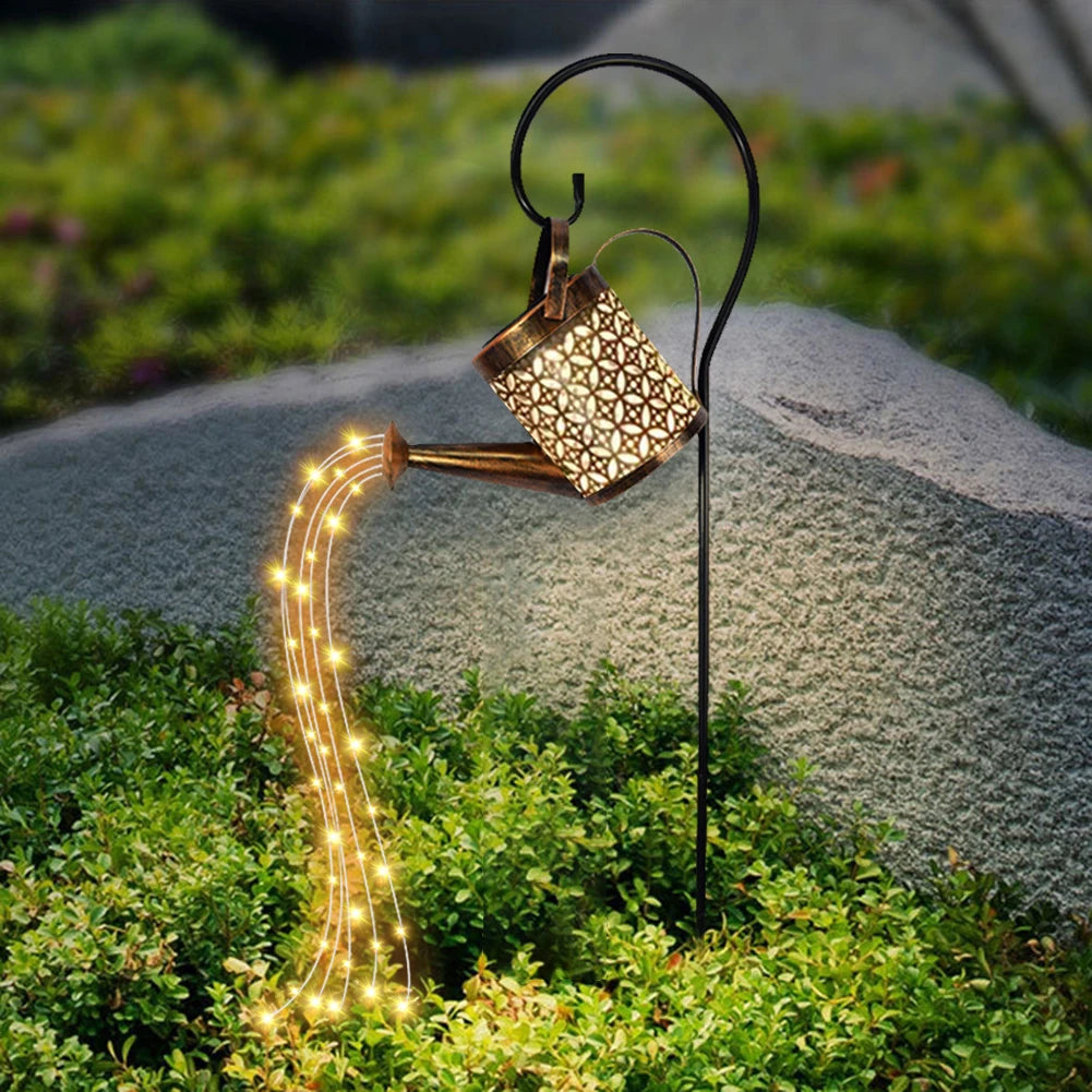 Zonne-Energie Tuinlantaarn in Gietkan Vorm - Waterdicht en LED Verlichting