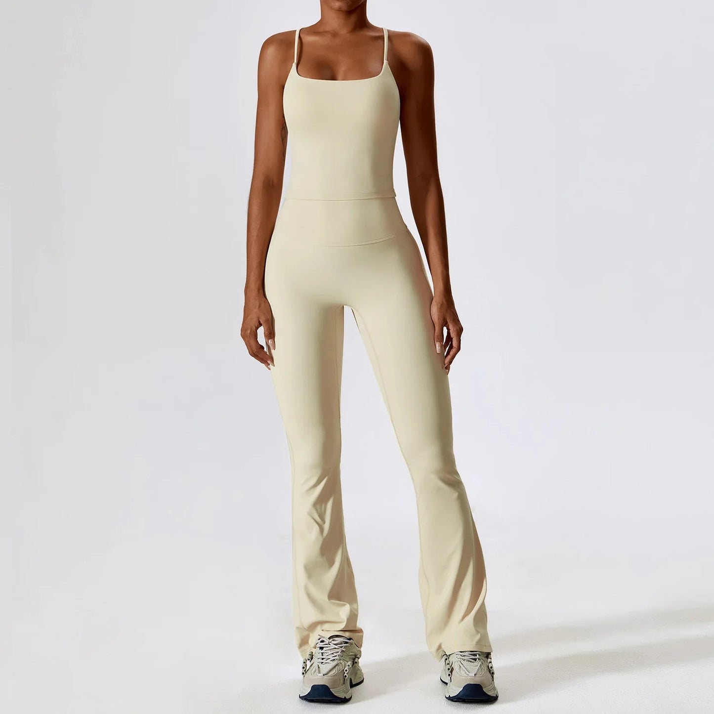 Vrouwen Flared Yoga Set voor Comfortabele Workouts