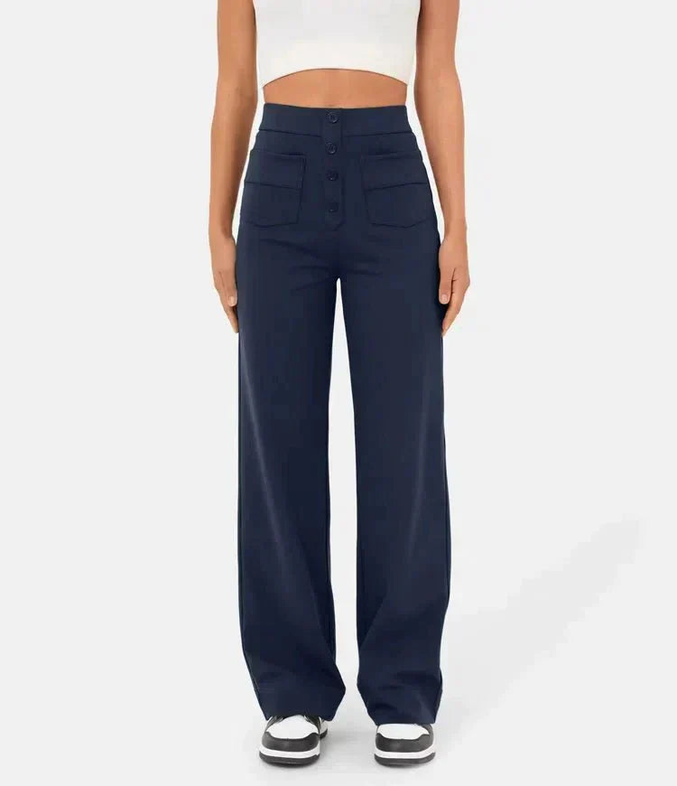 Hoge Taille Elastische Casual Broek voor Dames