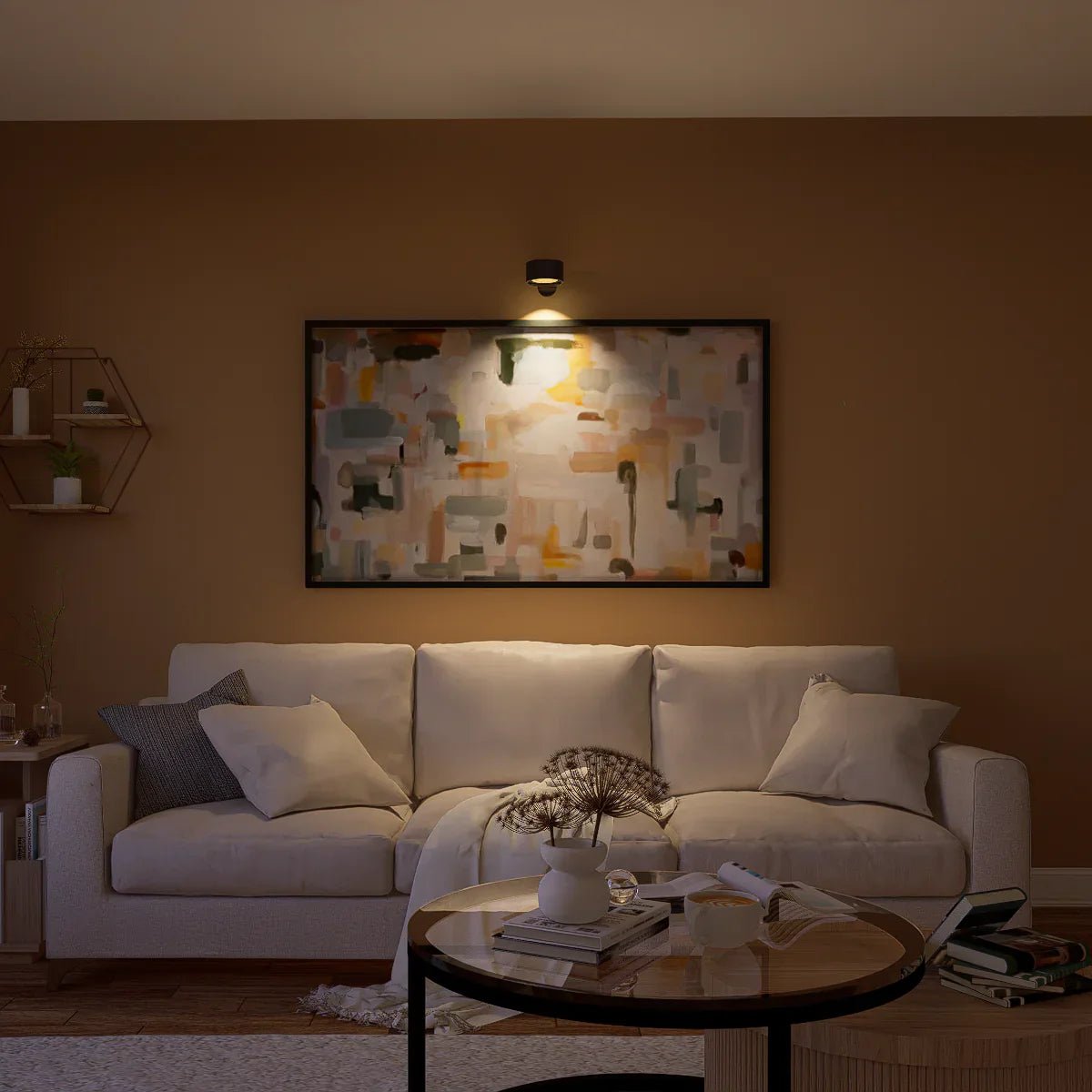 Draadloze Dimbare Wandlamp met 360° Rotatie