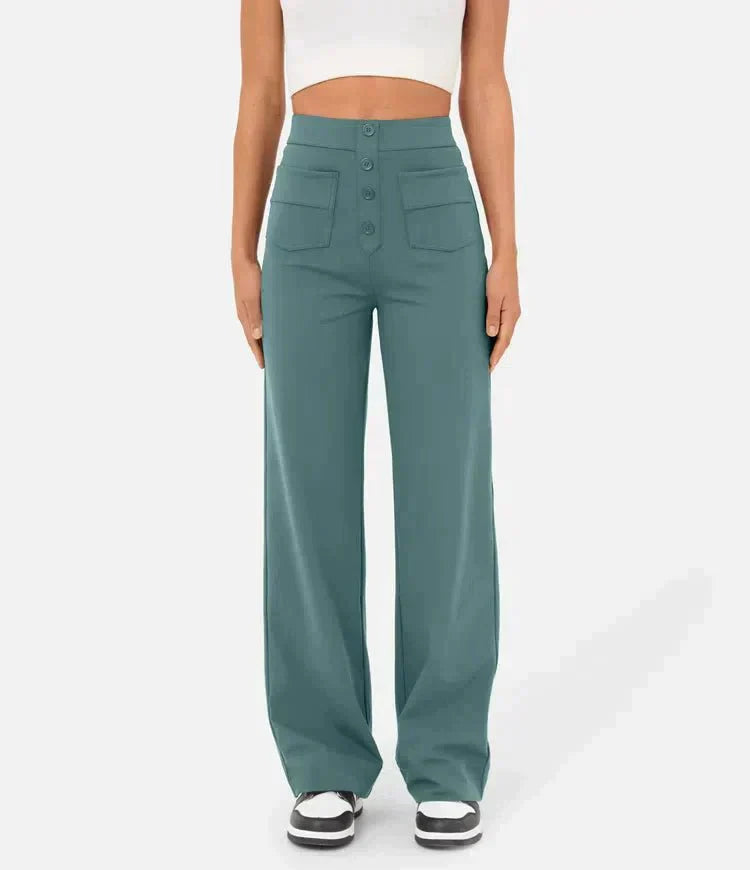 Hoge Taille Elastische Casual Broek voor Dames