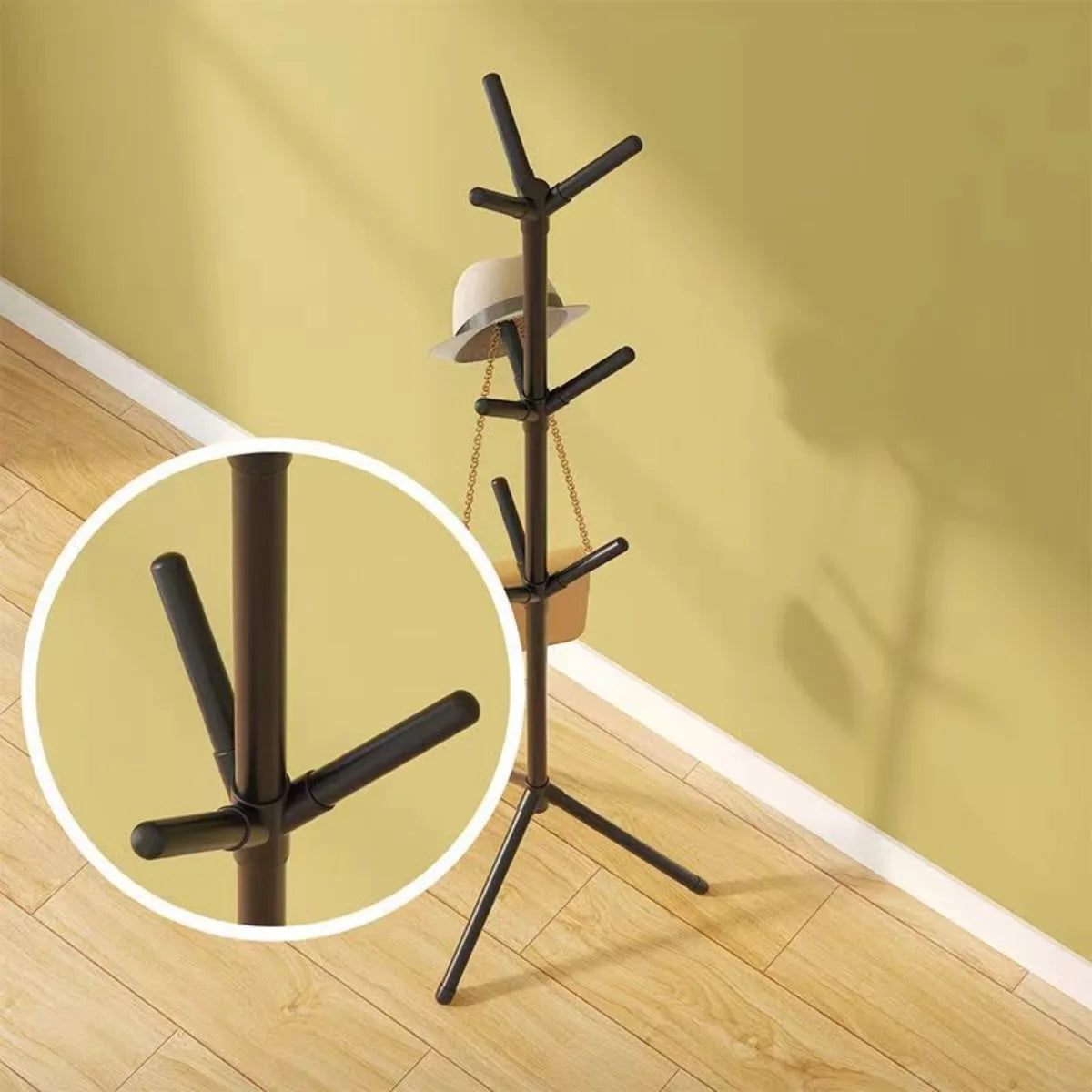 Clothes and Hat Rack with Tree Branch Design for Space Saving