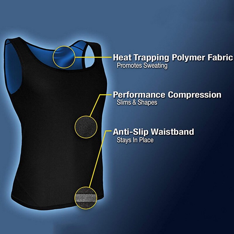 Mannen Sauna Shaper Compressie Vest voor Fitness
