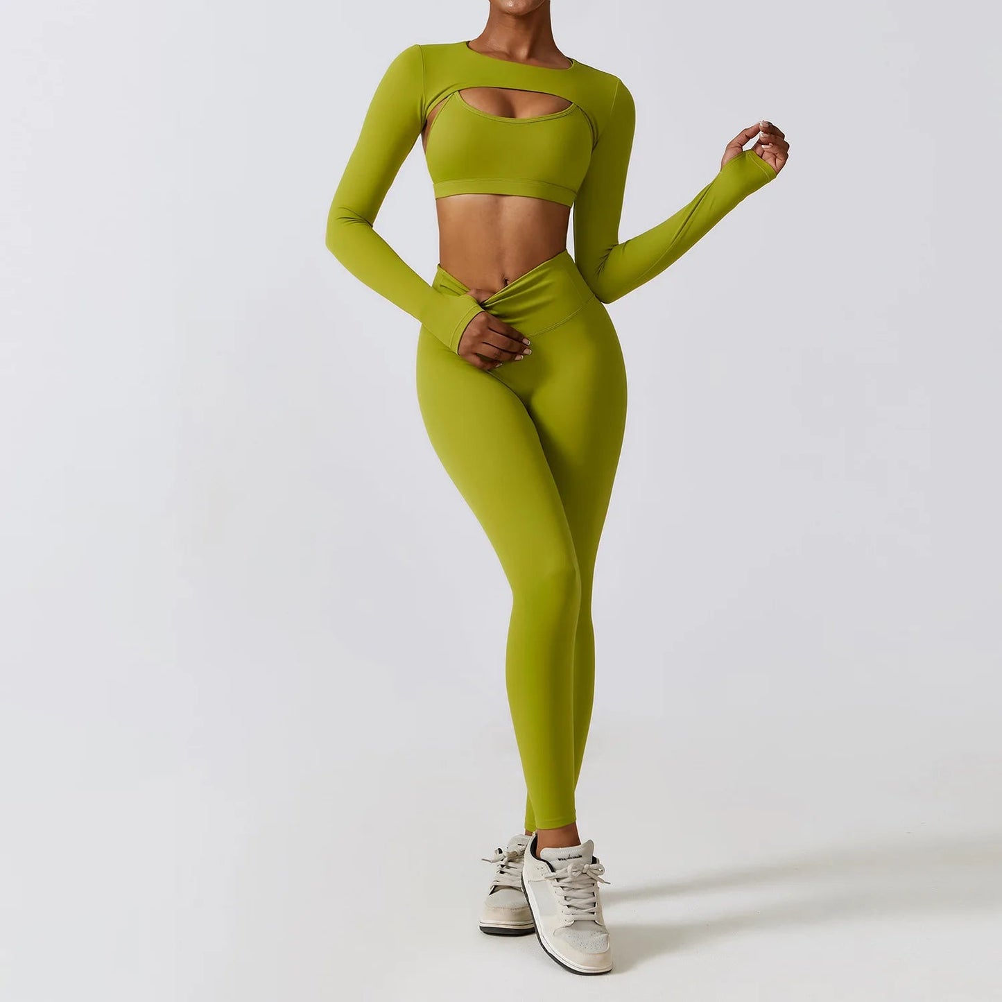 Sportieve 2/3-delige Workoutset met Armwarmers