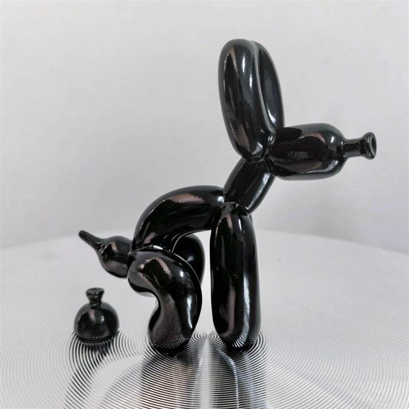 Speelse Hars Ballonhond Beelddecoratie