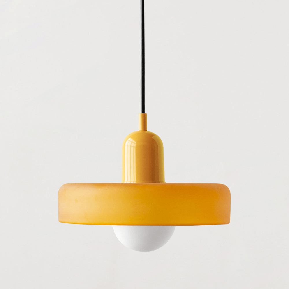 Kleurrijke hanglamp van glas-in-lood met modern design