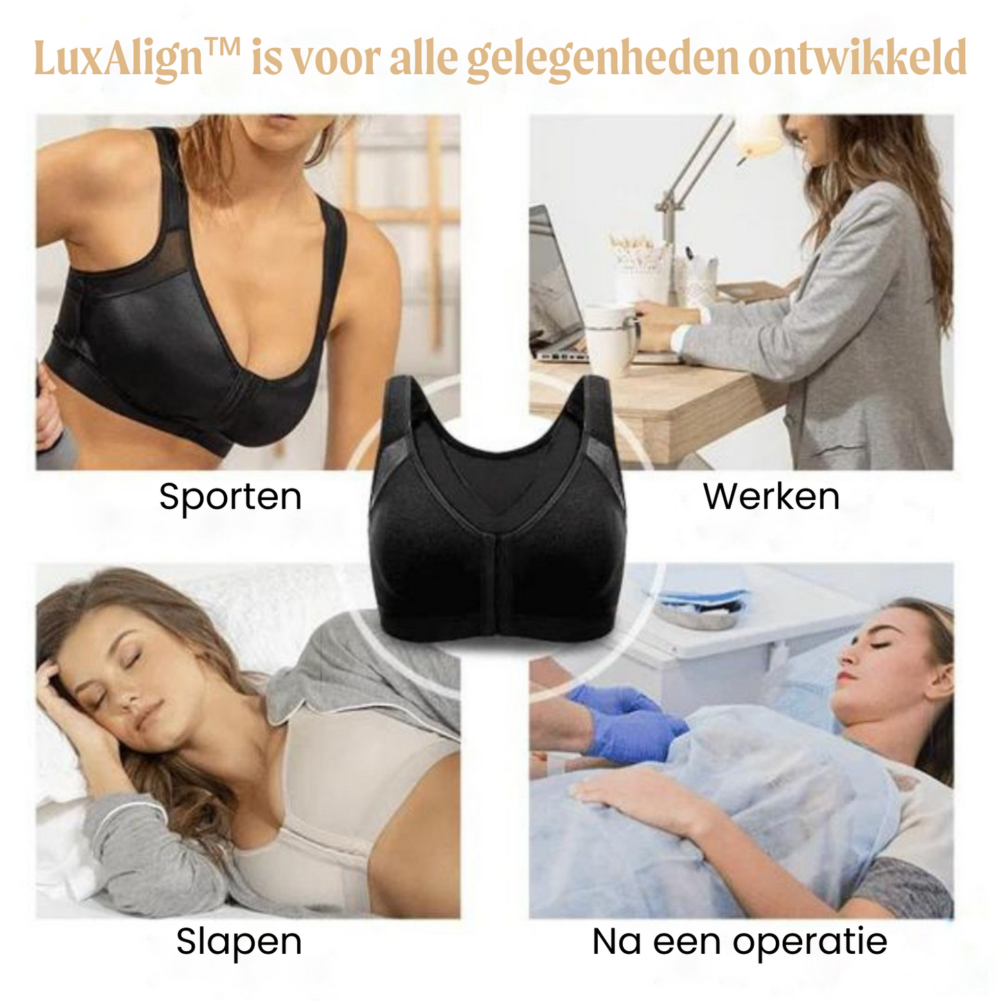 Houdingscorrigerende beha voor rug- en nekpijn met comfort