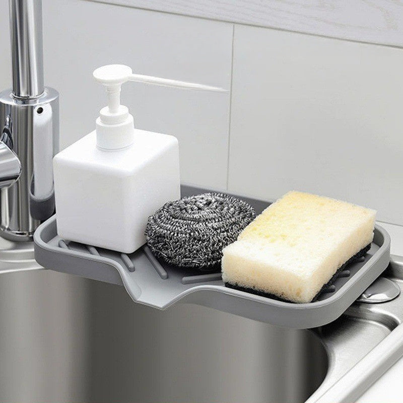 Quick-drying anti-slip mat for kitchen and bathroom with drain spout