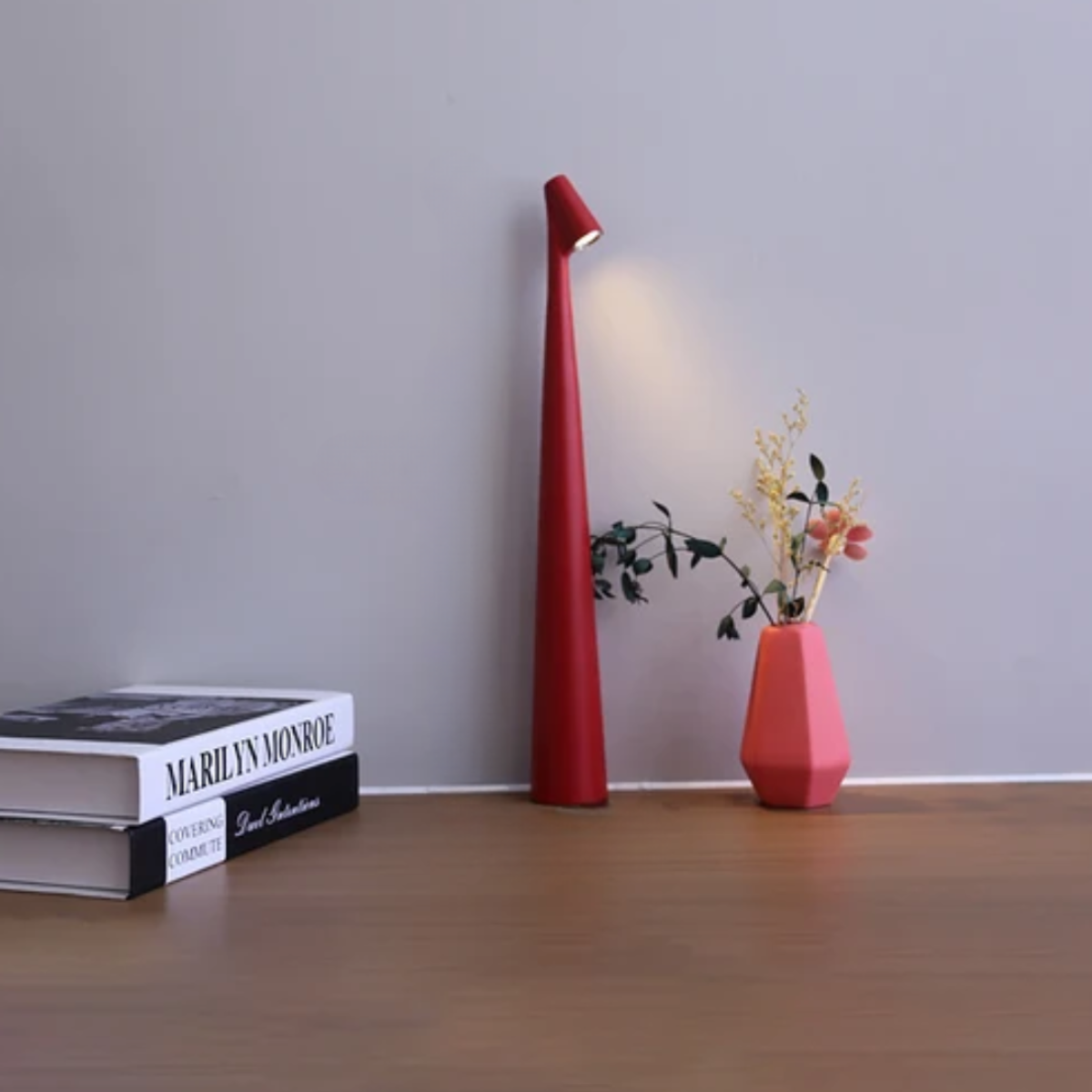 Draagbare Bureaulamp met Warm Licht en Lange Batterijduur
