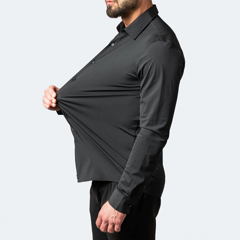 Kreukvrij Stretch Overhemd voor Mannen - Comfort en Stijl