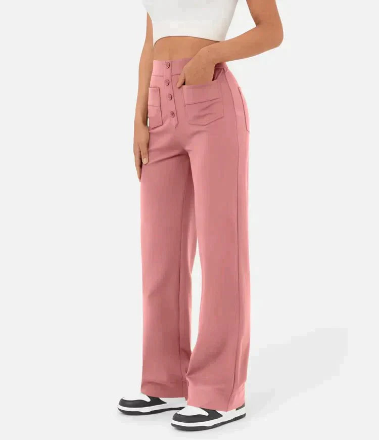 Hoge Taille Elastische Casual Broek voor Dames