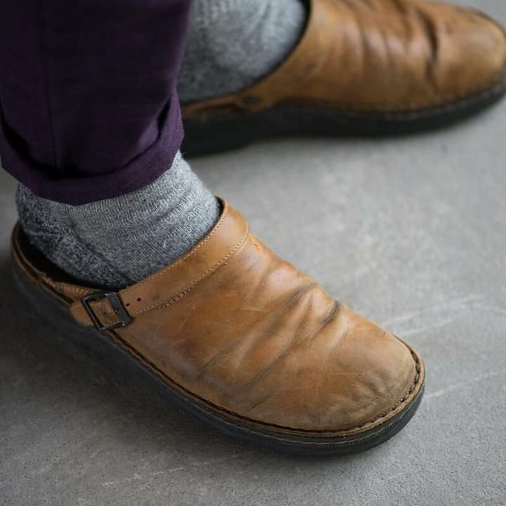 Leren pantoffels heren - comfortabel en duurzaam - orthopedische steun