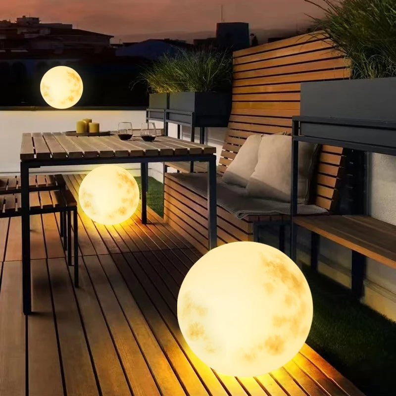 Maanvormige Tuinlamp | Sfeervolle LED Buitenverlichting