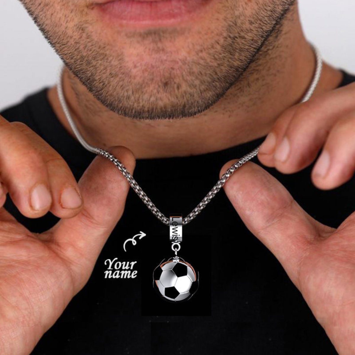 Voetbal Liefde Gepersonaliseerde Ketting