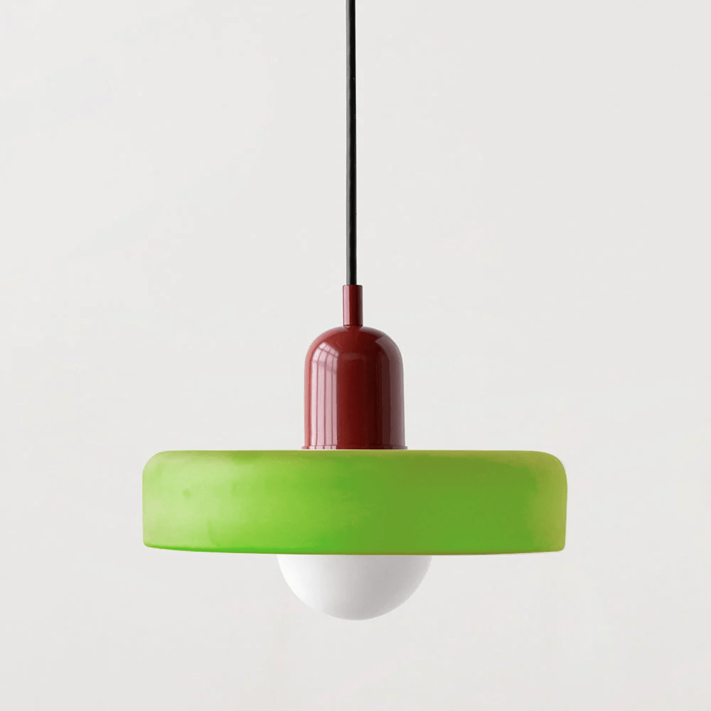 Kleurrijke hanglamp van glas-in-lood met modern design