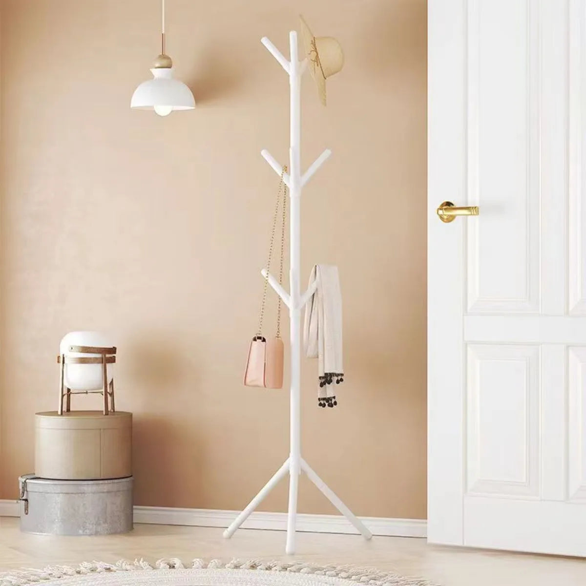 Clothes and Hat Rack with Tree Branch Design for Space Saving