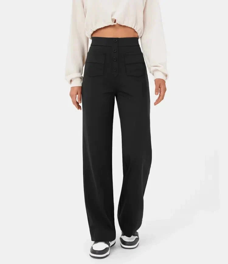 Hoge Taille Elastische Casual Broek voor Dames