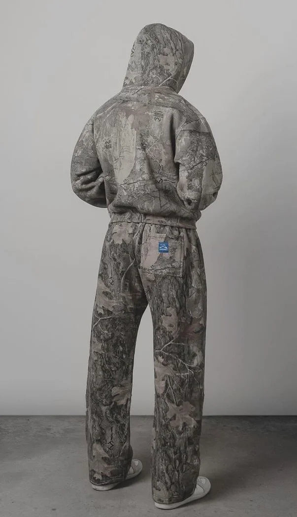 Casual oversized trainingspak voor heren met camouflagepatroon