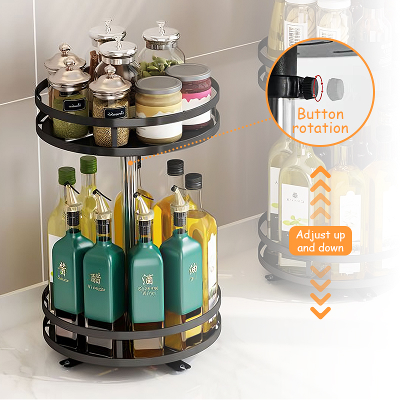 Rotating Kitchen Organizer | 360° Access &amp; Space Saving