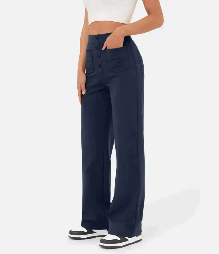 Hoge Taille Elastische Casual Broek voor Dames