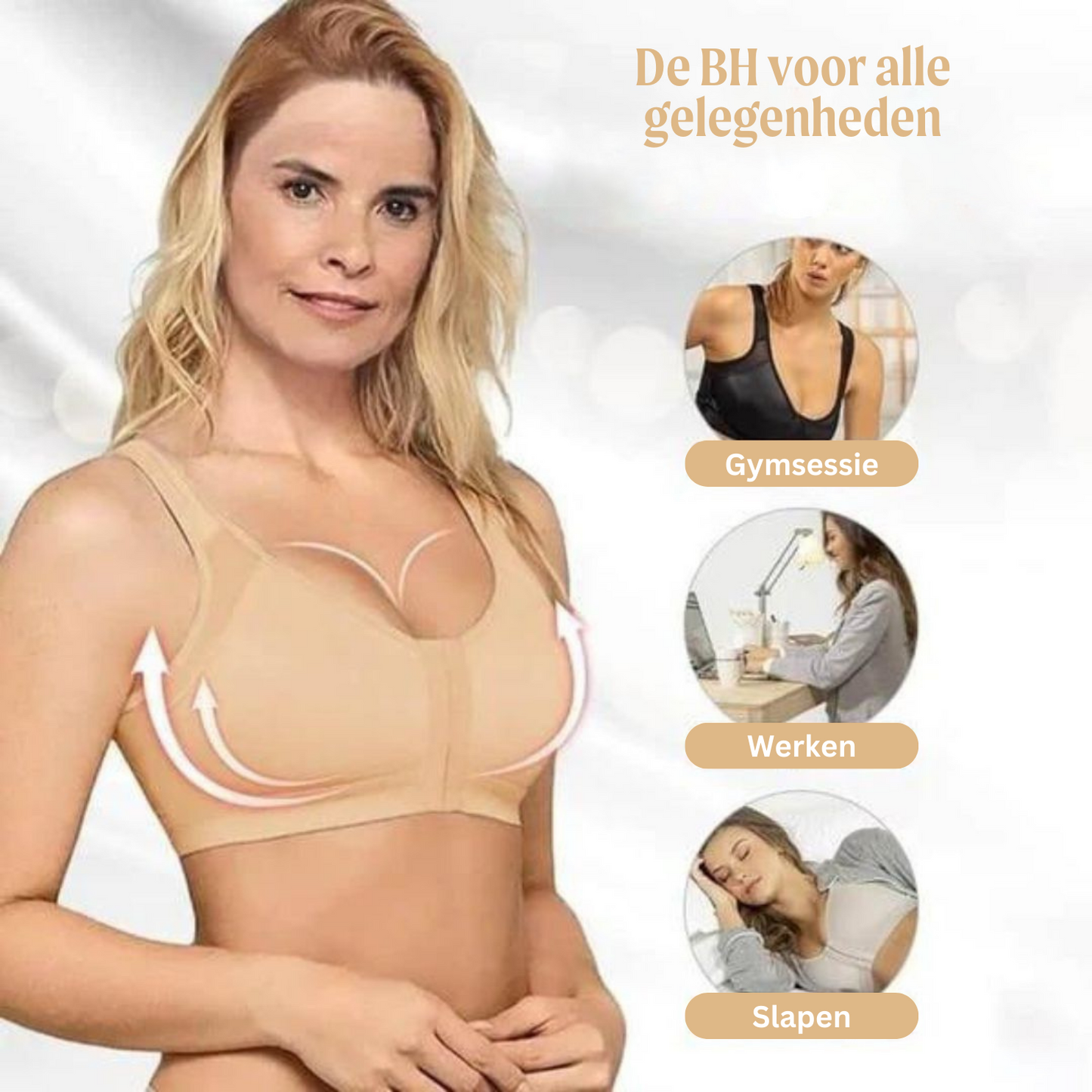 Houdingscorrigerende beha voor rug- en nekpijn met comfort