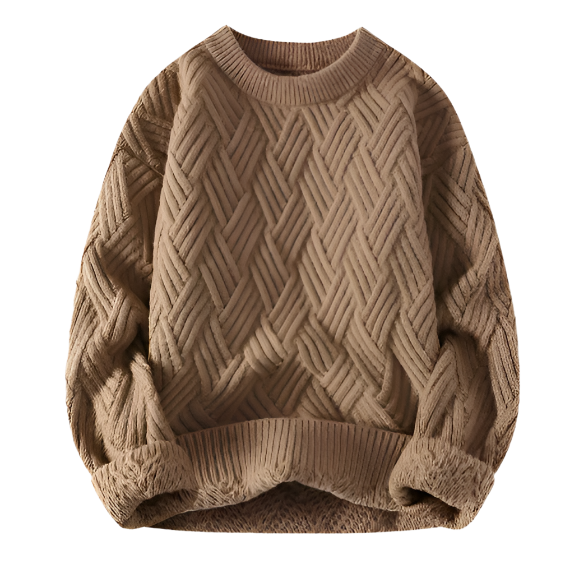 Trendy Zigzag Gebreide Sweater voor Heren | Stijlvolle en Comfortabele Trui