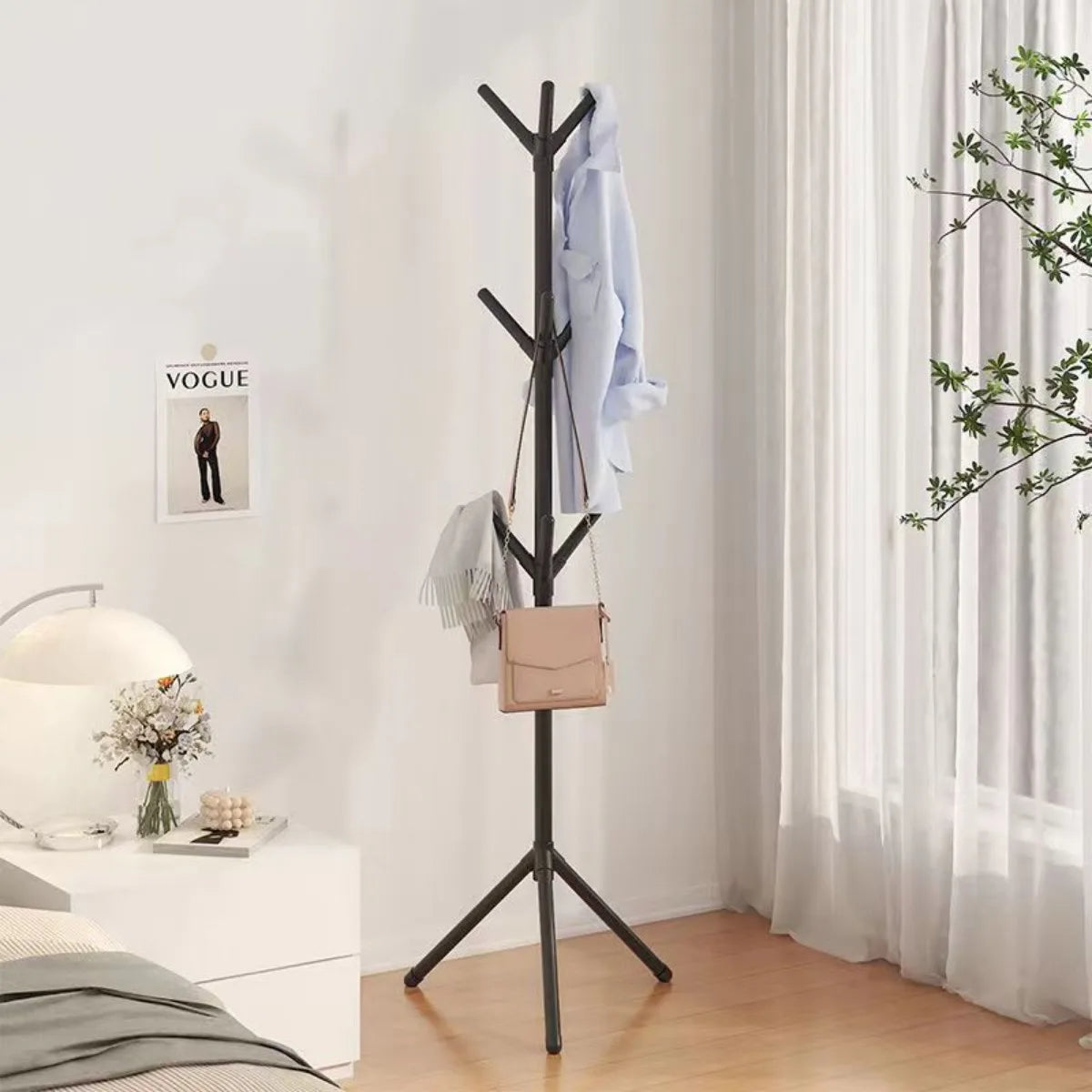 Clothes and Hat Rack with Tree Branch Design for Space Saving