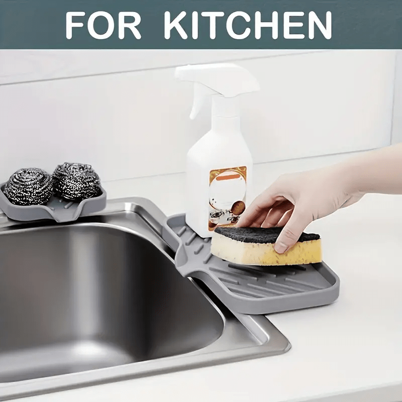 Quick-drying anti-slip mat for kitchen and bathroom with drain spout