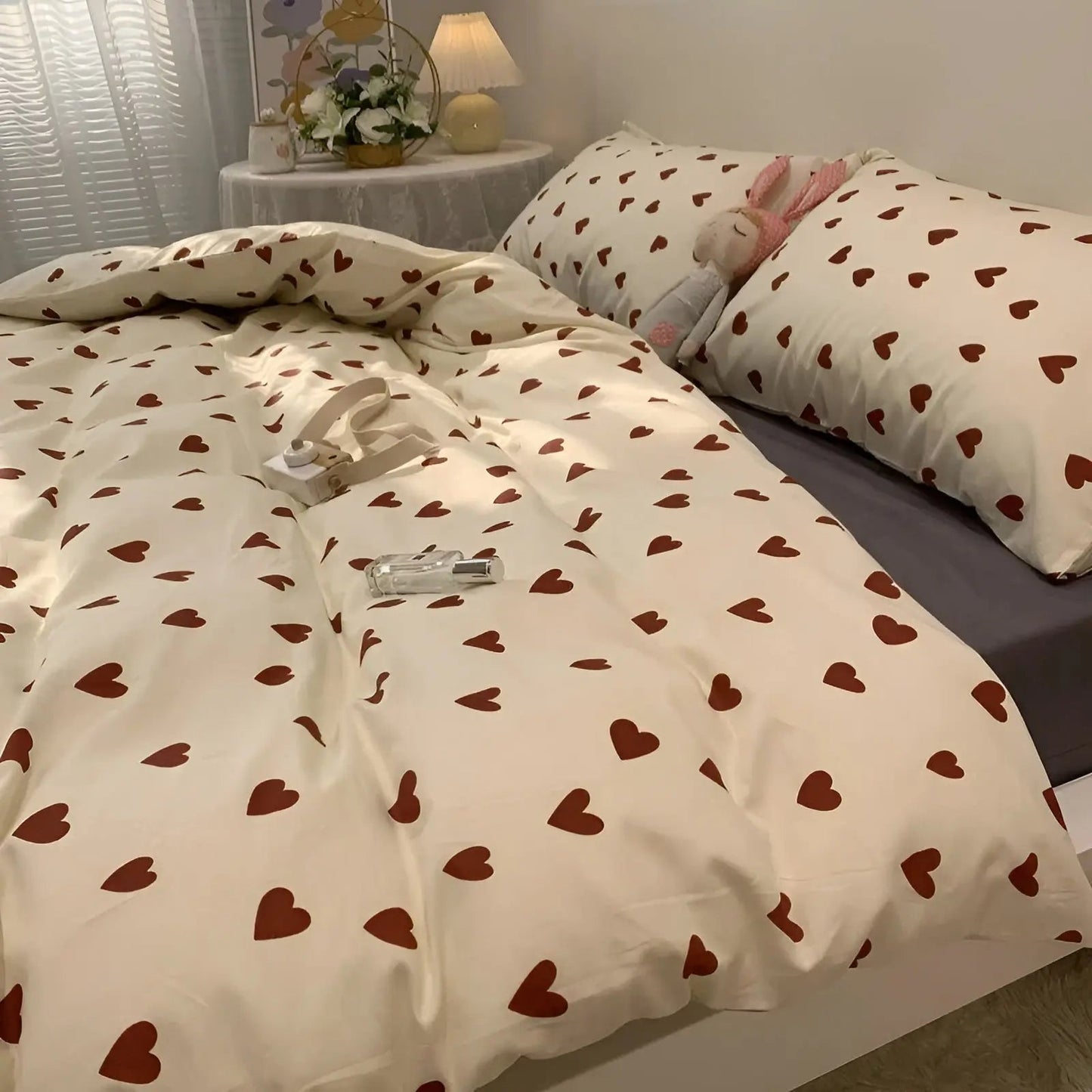 Dekbedovertrek Set met Hartmotief - Romantisch en Comfortabel
