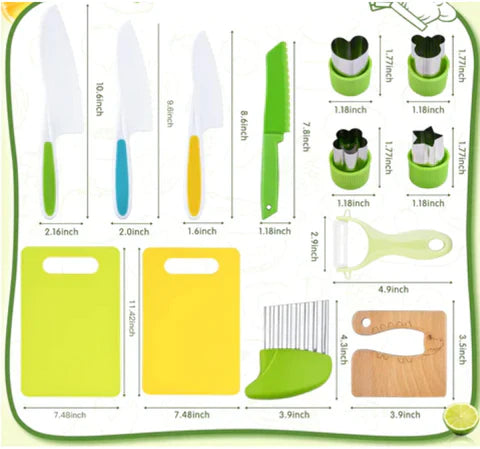 13-piece kitchen set for children - safe and educational - from 3 years