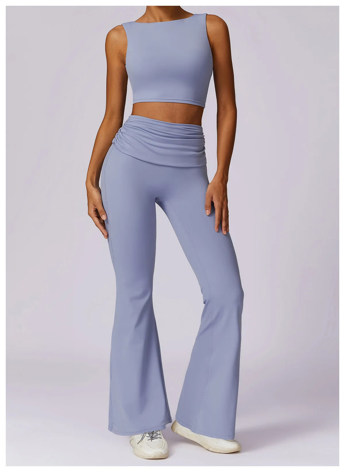 Sportieve Set met Flared Trainingsbroek en Tanktop