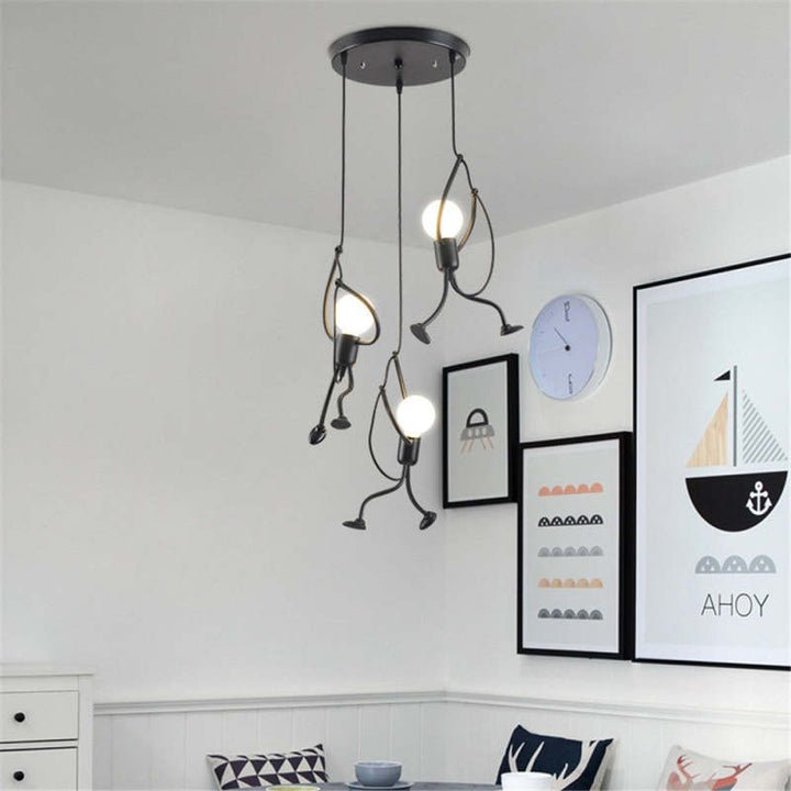 Vrolijke Popvormige Hanglamp | Speelse Verlichting voor Kinderen