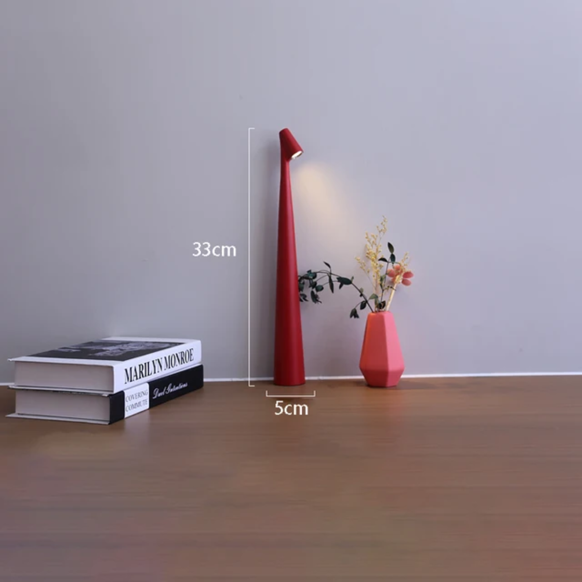 Draagbare Bureaulamp met Warm Licht en Lange Batterijduur