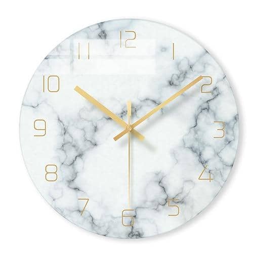 Luxe marmeren wandklok voor tijdloze elegantie