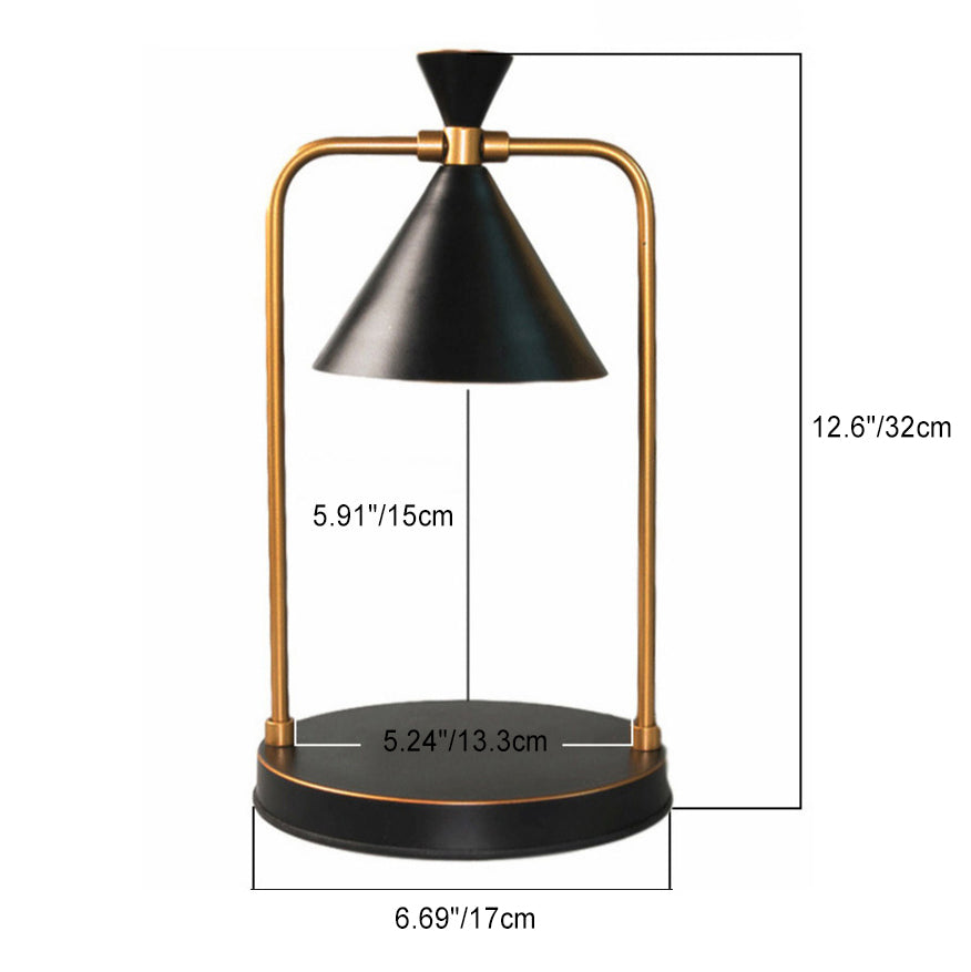 Retro Kegelvormige Kaarsverwarmer met Stalen Basis - Veilig & Stijlvol Interieurdecoratie