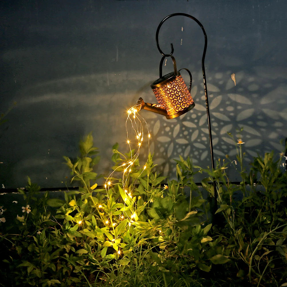 Zonne-Energie Tuinlantaarn in Gietkan Vorm - Waterdicht en LED Verlichting