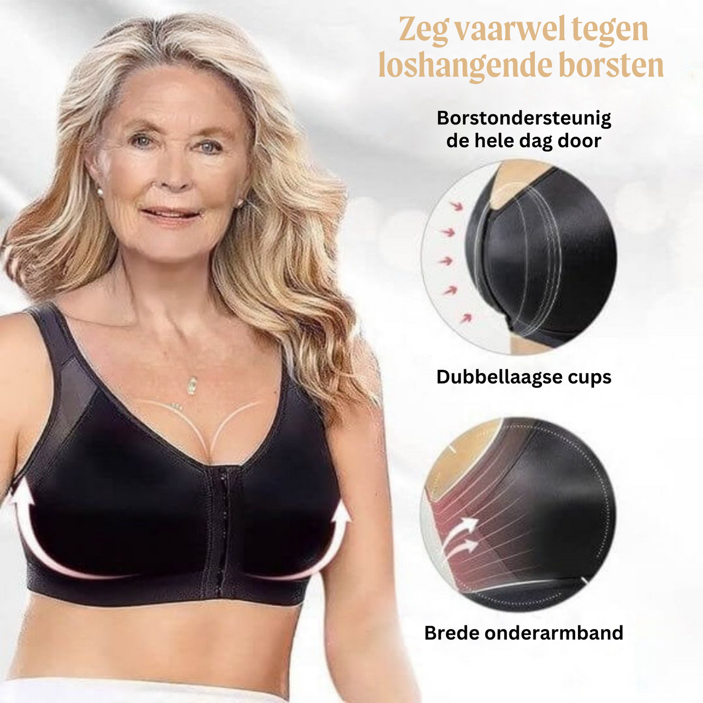 Houdingscorrigerende beha voor rug- en nekpijn met comfort