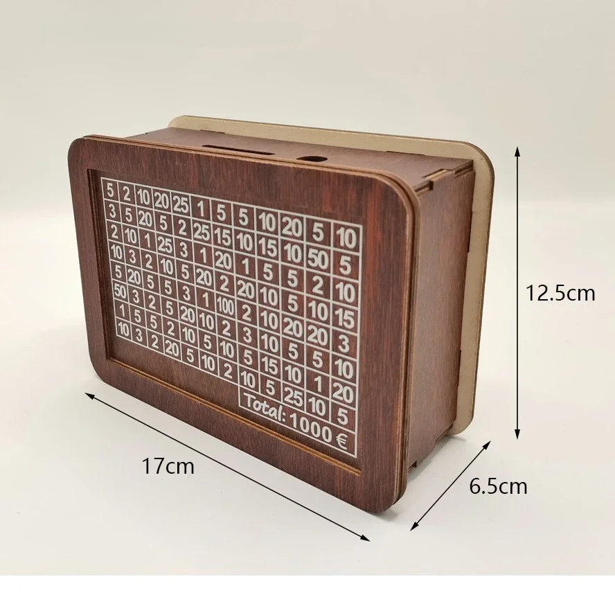 Houten Spaarbox met Doelen en Telgereedschap – Duurzaam en Educatief