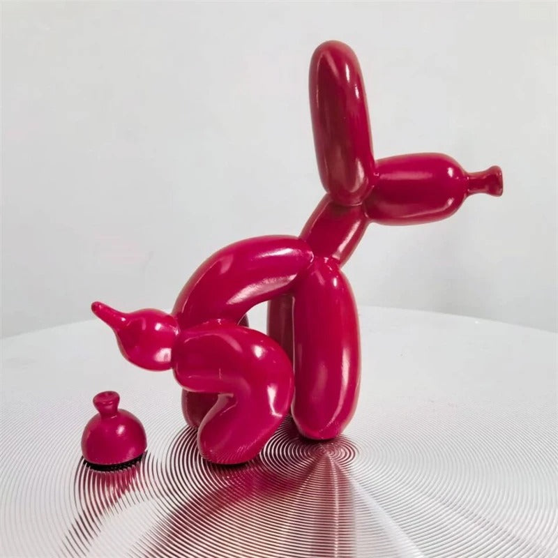 Speelse Hars Ballonhond Beelddecoratie