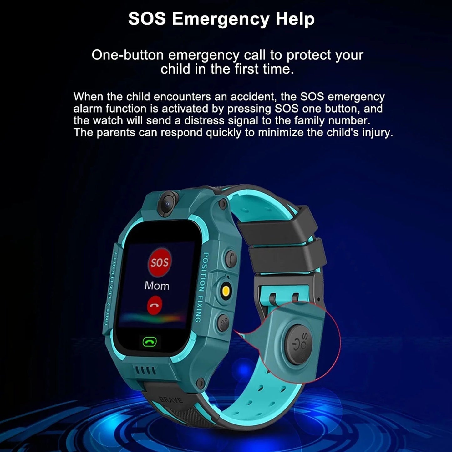 Kinder GPS-horloge met Real-time Locatie en Bellen - Veiligheidsfuncties en Speelgebied Beperking