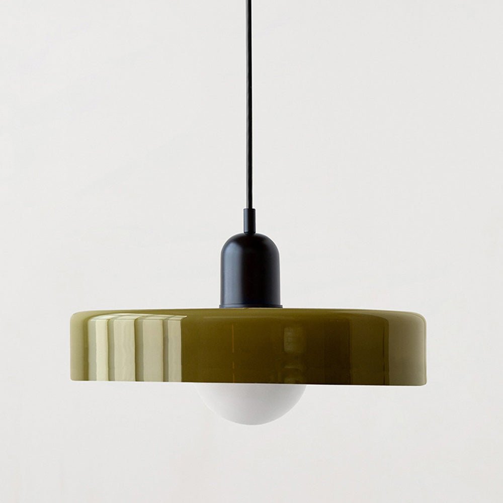 Kleurrijke hanglamp van glas-in-lood met modern design