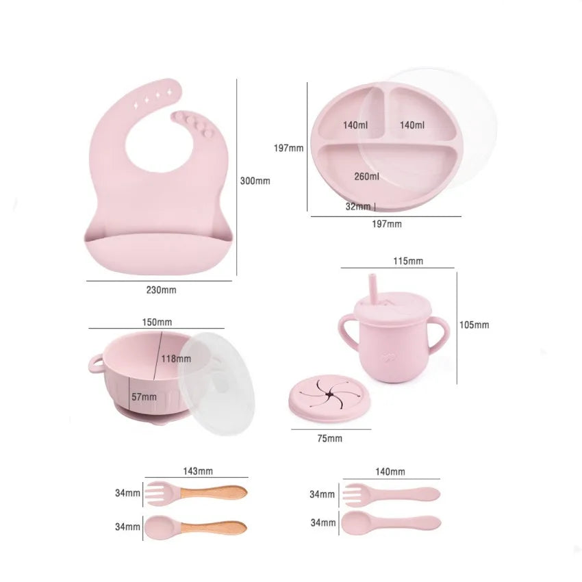 10-delige babyserviesset - BPA-vrij en duurzaam